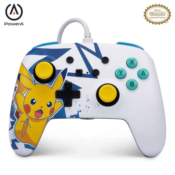 PowerA NSW ENH Wired Controller - Pikachu High Voltage /Nintendo Switch in the group HOME ELECTRONICS / Game consoles & Accessories / Nintendo Switch at TP E-commerce Nordic AB (C85477)