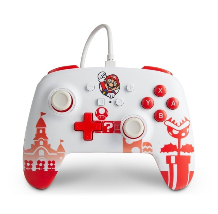 PowerA Enhanced Wired Controller For Nintendo Switch – Mario Red/White in the group HOME ELECTRONICS / Game consoles & Accessories / Nintendo Switch at TP E-commerce Nordic AB (C85485)