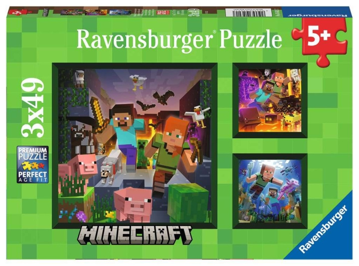 Ravensburger Minecraft Biomes 3x49p - (10105621) in the group TOYS, KIDS & BABY PRODUCTS / Toys / Puzzles at TP E-commerce Nordic AB (C85696)