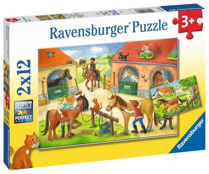 Ravensburger Happy Days At The Stables 2x12p - 05178 in the group TOYS, KIDS & BABY PRODUCTS / Toys / Puzzles at TP E-commerce Nordic AB (C85771)