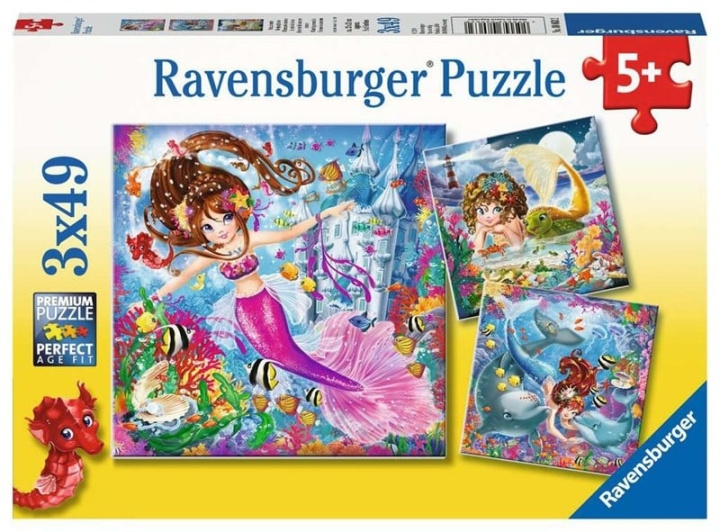 Ravensburger Charming Mermaids 3x49p - 08063 in the group TOYS, KIDS & BABY PRODUCTS / Toys / Puzzles at TP E-commerce Nordic AB (C85773)