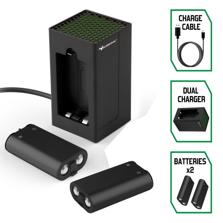 SuBsonic XBOX Dual Power Pack in the group HOME ELECTRONICS / Game consoles & Accessories / Xbox at TP E-commerce Nordic AB (C85959)