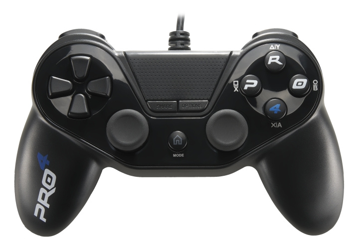 SuBsonic PS4 Pro4 Wired Controller Black in the group HOME ELECTRONICS / Game consoles & Accessories / Sony PlayStation 4 at TP E-commerce Nordic AB (C85961)