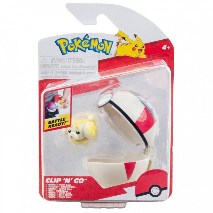 Pokémon Clip N Go - Fidough and Timer Ball (PKW3625) in the group TOYS, KIDS & BABY PRODUCTS / Toys / Toys at TP E-commerce Nordic AB (C85994)