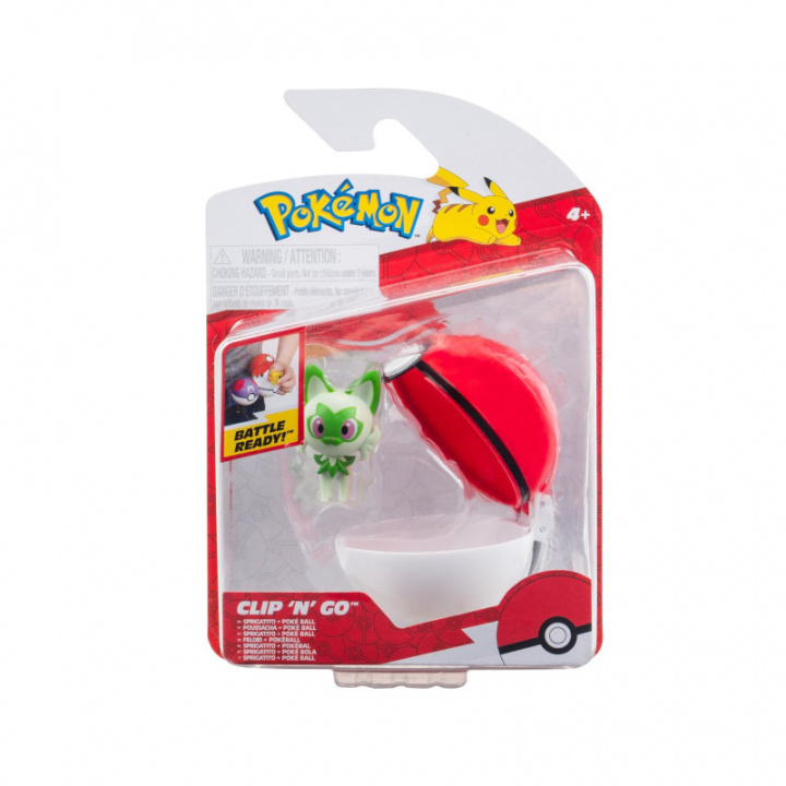 Pokémon Clip N Go - Sprigatito and Poke Ball (PKW3629) in the group TOYS, KIDS & BABY PRODUCTS / Toys / Figures & Miniatures at TP E-commerce Nordic AB (C85995)