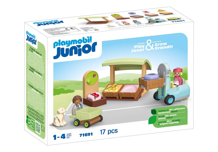 Playmobil Junior: Organic Market Stall & Forklift (71691) in the group TOYS, KIDS & BABY PRODUCTS / Toys / Toys at TP E-commerce Nordic AB (C86064)