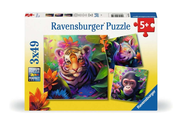 Ravensburger Puzzle Jungle Babies 3x49p in the group TOYS, KIDS & BABY PRODUCTS / Toys / Puzzles at TP E-commerce Nordic AB (C86090)