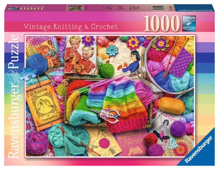 Ravensburger Puzzle Vintage Knitting & Crochet 1000p in the group TOYS, KIDS & BABY PRODUCTS / Toys / Puzzles at TP E-commerce Nordic AB (C86115)