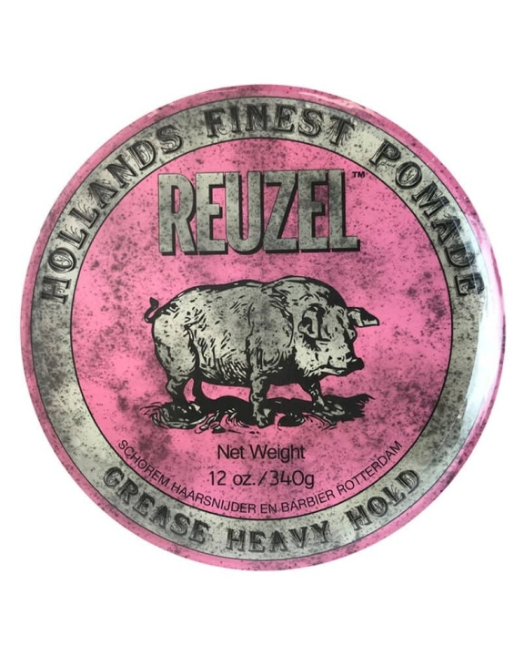 Reuzel Pink Heavy Hold Grease Pomade 340 ml in the group BEAUTY & HEALTH / Hair & Styling / Hair styling / Pomade at TP E-commerce Nordic AB (C86164)