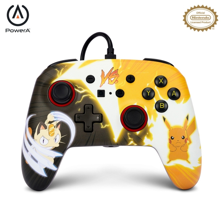 PowerA Enhanced Wired Controller - Nintendo Switch - Pikachu vs. Meowth in the group HOME ELECTRONICS / Game consoles & Accessories / Nintendo Switch at TP E-commerce Nordic AB (C86202)