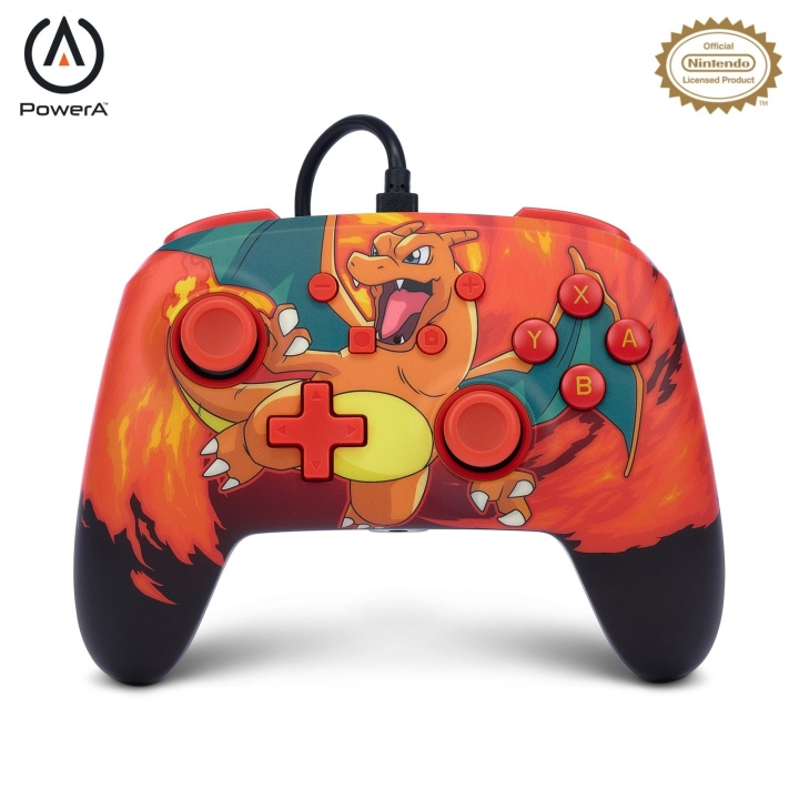 PowerA Enhanced Wired Controller - Nintendo Switch - Charizard Vortex in the group HOME ELECTRONICS / Game consoles & Accessories / Nintendo Switch at TP E-commerce Nordic AB (C86203)