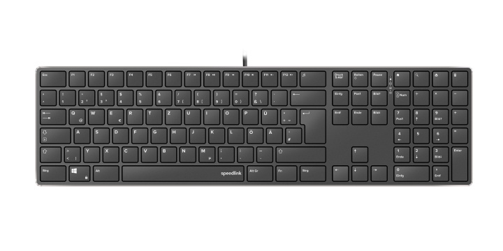 Speedlink RIVA Slim Metal Scissor Keyboard, black - DE Layout in the group COMPUTERS & PERIPHERALS / Mice & Keyboards / Keyboards at TP E-commerce Nordic AB (C86247)