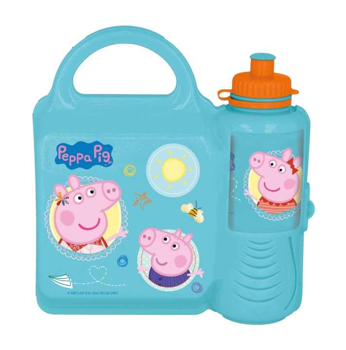 Peppa Pig Stor - Lunchbox & Water Bottle - Peppa Pig (13972) in the group TOYS, KIDS & BABY PRODUCTS / Eat & Drink / Baby bottle & Accessories at TP E-commerce Nordic AB (C86376)