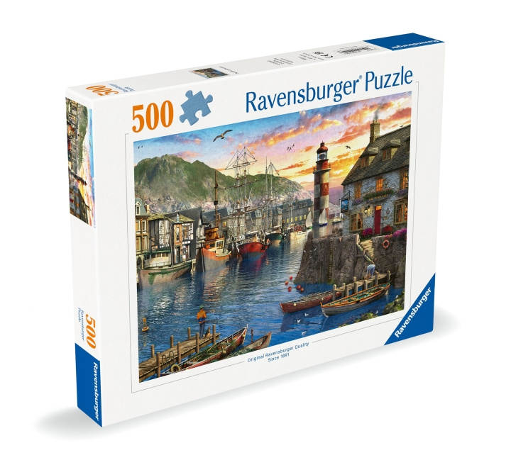 Ravensburger Puzzle Sunrise At The Port 500p (12000212) in the group TOYS, KIDS & BABY PRODUCTS / Toys / Puzzles at TP E-commerce Nordic AB (C86413)