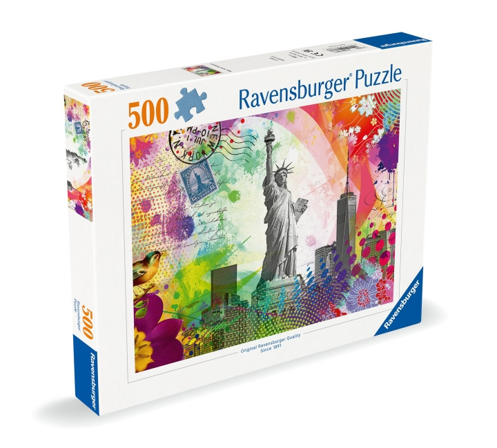 Ravensburger Puzzle New York Postcard 500p (12000368) in the group TOYS, KIDS & BABY PRODUCTS / Toys / Puzzles at TP E-commerce Nordic AB (C86451)