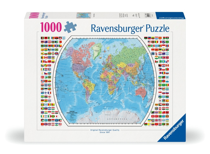 Ravensburger Puzzle Political World Map 1000p (12000664) in the group TOYS, KIDS & BABY PRODUCTS / Toys / Puzzles at TP E-commerce Nordic AB (C86467)