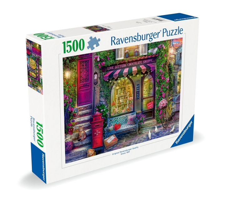 Ravensburger Puzzle Love Letters Chocolate Shop 1500p (12000737) in the group TOYS, KIDS & BABY PRODUCTS / Toys / Puzzles at TP E-commerce Nordic AB (C86478)