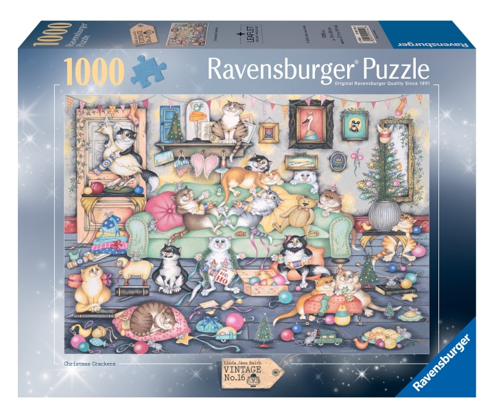 Ravensburger Puzzle Crazy Cats Christmas Crackers 1000p (12001244) in the group TOYS, KIDS & BABY PRODUCTS / Toys / Puzzles at TP E-commerce Nordic AB (C86599)