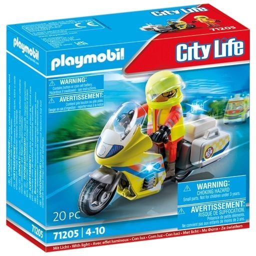 Playmobil Emergency doctor motorbike with flashing light (71205) in the group TOYS, KIDS & BABY PRODUCTS / Toys / Toys at TP E-commerce Nordic AB (C86659)