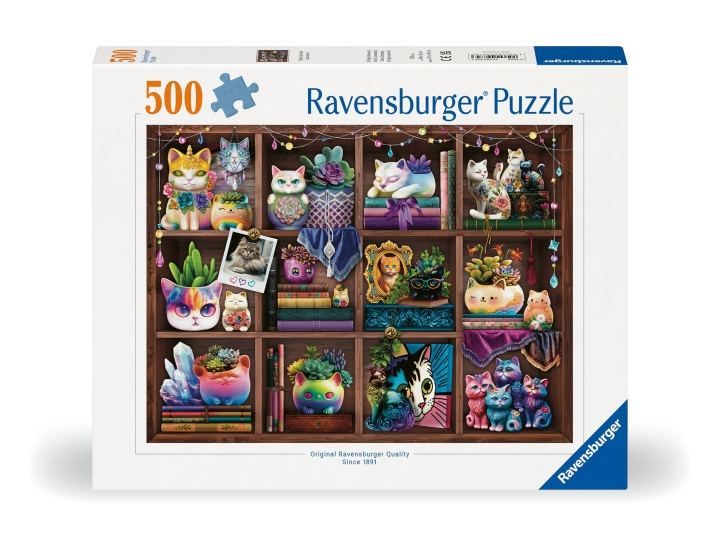 Ravensburger Puzzle Cubby Cats and Succulents 500p (12000874) in the group TOYS, KIDS & BABY PRODUCTS / Toys / Puzzles at TP E-commerce Nordic AB (C86710)