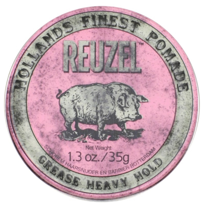 Reuzel Pink Heavy Hold Grease Pomade 35 ml in the group BEAUTY & HEALTH / Hair & Styling / Hair styling / Pomade at TP E-commerce Nordic AB (C86778)