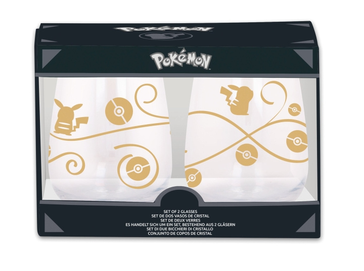 Pokémon Stor - Gift set of 2 Glasses - Pokémon (1056) in the group HOME, HOUSEHOLD & GARDEN / Kitchen utensils / Wine & Drink accessories at TP E-commerce Nordic AB (C86784)