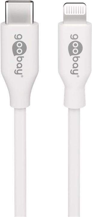 Goobay Lightning till USB-C™ laddnings- och synkroniseringskabel, 0,5 m, vit MFi-kabel för Apple iPhone/iPad in the group SMARTPHONE & TABLETS / Chargers & Cables / Cables / Cables Lightning at TP E-commerce Nordic AB (C86833)