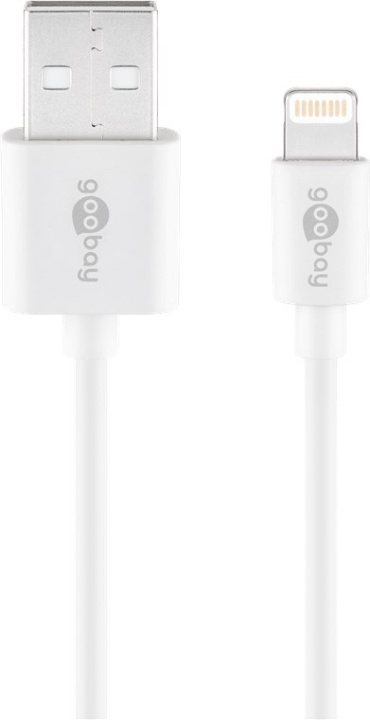 Goobay Lightning USB-kabel för laddning och synkronisering, 1 m, vit MFi-kabel för Apple iPhone/iPad in the group SMARTPHONE & TABLETS / Chargers & Cables / Cables / Cables Lightning at TP E-commerce Nordic AB (C86855)