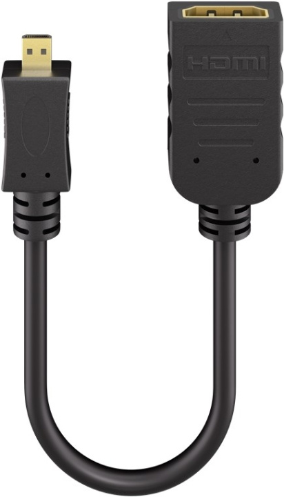 Goobay Micro HDMI™ / HDMI™-adapter HDMI™-mikrokontakt (typ D) > HDMI™-uttag (typ A) in the group HOME ELECTRONICS / Cables & Adapters / HDMI / Adapters at TP E-commerce Nordic AB (C86865)