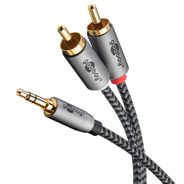 Goobay Ljudadapterkabel AUX, 3,5 mm jack till stereo RCA-kontakt, 0,5 m Pawl 3,5 mm plugg (3-stift, Stereo) > 2x RCA-kontakt (ljud vänster / höger) in the group HOME ELECTRONICS / Cables & Adapters / RCA / Adapters at TP E-commerce Nordic AB (C86888)