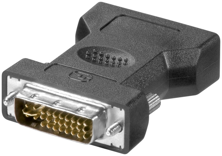 Goobay Analog DVI-I/VGA-adapter, Guldpläterad DVI-I plug Dual Link (24 + 5 stift) > VGA-uttag (15-pin) in the group COMPUTERS & PERIPHERALS / Computer cables / DVI / Adapters at TP E-commerce Nordic AB (C86910)