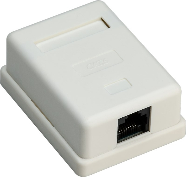 Goobay 1-port RJ45-kopplingsdosa, CAT 6, UTP, vit okapslad in the group COMPUTERS & PERIPHERALS / Computer cables / Network cables / Adapters & Conductor joints at TP E-commerce Nordic AB (C86920)