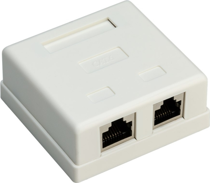 Goobay 2-port RJ45-kopplingsdosa, CAT 6, STP, vit skärmad in the group HOME, HOUSEHOLD & GARDEN / Electricity & Lighting / Power adapters at TP E-commerce Nordic AB (C86923)