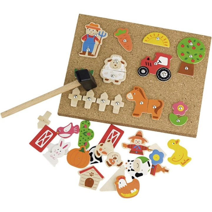 Viga Hammer Mosaic Set - Farm (908545) in the group TOYS, KIDS & BABY PRODUCTS / Baby toys / Activity toys at TP E-commerce Nordic AB (C87161)