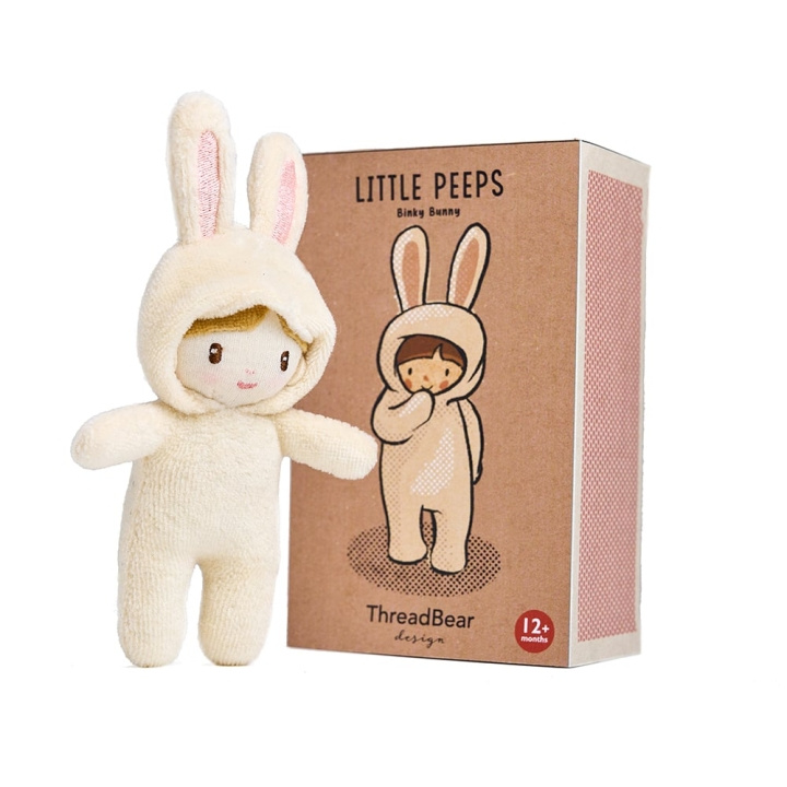 ThreadBear Little Peeps - Binky Bunny Doll 13,5 cm - (TB4111) in the group TOYS, KIDS & BABY PRODUCTS / Toys / Docks & Accessories at TP E-commerce Nordic AB (C87208)