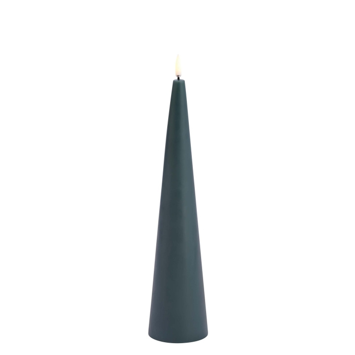 Uyuni LED cone candle - Pine green, smooth - 6,8x30 cm (UL-CO-PG07030) in the group HOME, HOUSEHOLD & GARDEN / Smart home / Smart Lights at TP E-commerce Nordic AB (C87228)