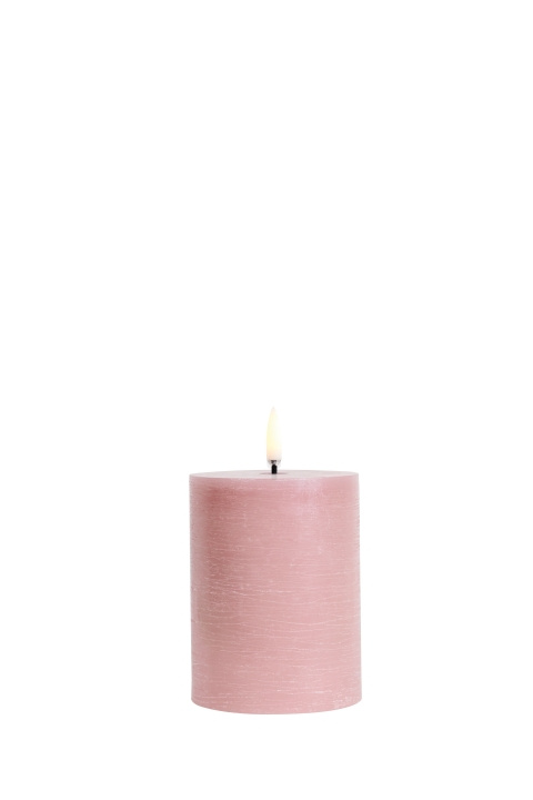 Uyuni LED pillar candle - Dusty rose, Rustic - 7,8x10 cm (UL-PI-DR-C78010) in the group HOME, HOUSEHOLD & GARDEN / Smart home / Smart Lights at TP E-commerce Nordic AB (C87229)