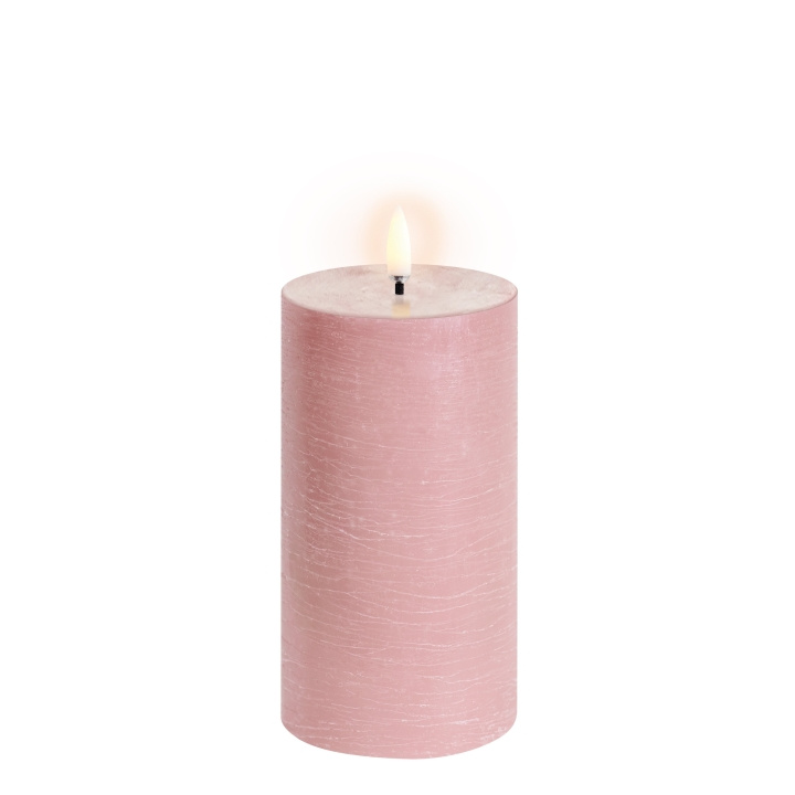 Uyuni LED pillar candle - Dusty rose, Rustic - 7,8x15 cm (UL-PI-DR-C78015) in the group HOME, HOUSEHOLD & GARDEN / Smart home / Smart Lights at TP E-commerce Nordic AB (C87230)