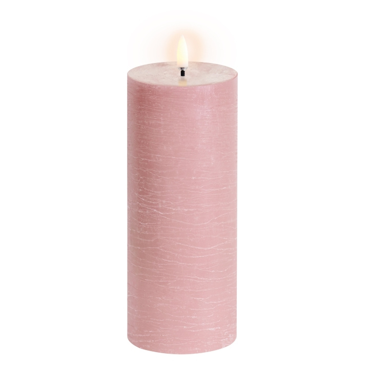 Uyuni LED pillar candle - Dusty rose, Rustic - 7,8x20 cm (UL-PI-DR-C78020) in the group HOME, HOUSEHOLD & GARDEN / Smart home / Smart Lights at TP E-commerce Nordic AB (C87231)