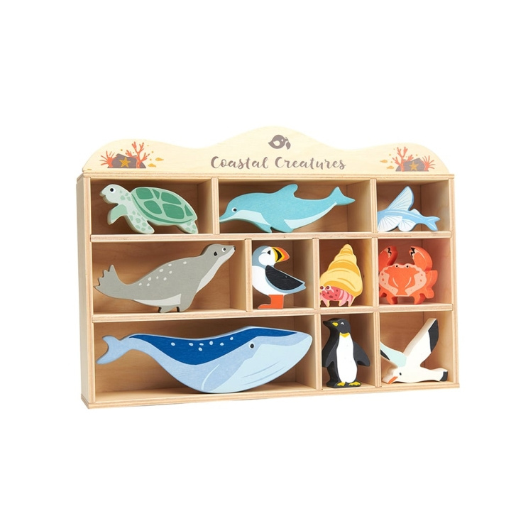 Tender Leaf Display Shelf with 10 Wooden Animals - Ocean - (TL8479) in the group TOYS, KIDS & BABY PRODUCTS / Toys / Figures & Miniatures at TP E-commerce Nordic AB (C87274)