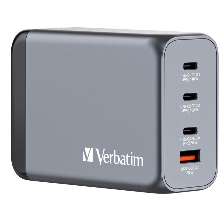 Verbatim GNC-240 GaN Charger 4 Port 240W USB-A/USB-C in the group SMARTPHONE & TABLETS / Chargers & Cables / Wall charger / Wall charger USB-C at TP E-commerce Nordic AB (C87308)