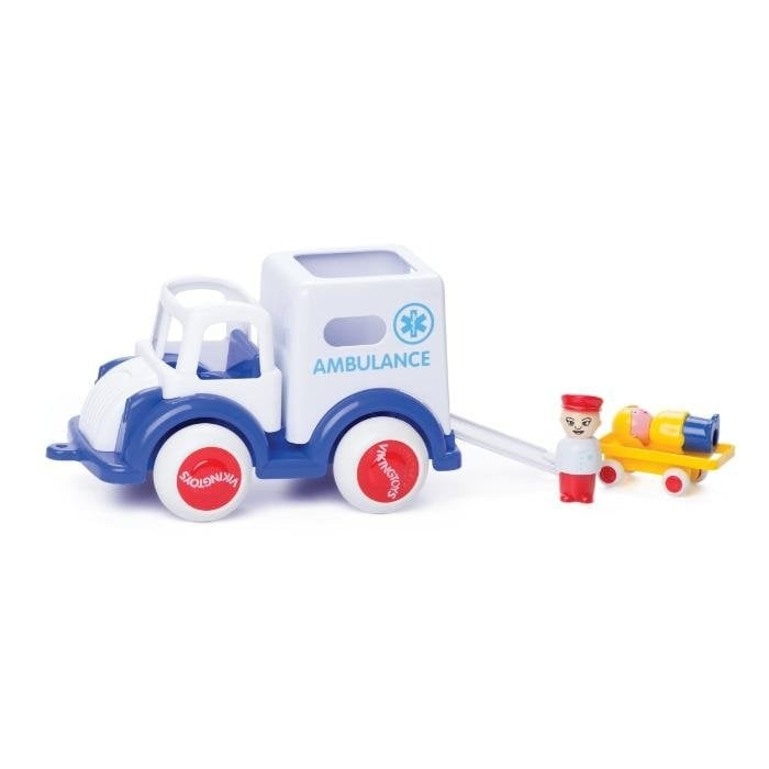 Viking Toys Jumbo ambulance with 2 people + 1 stretcher (130005) in the group TOYS, KIDS & BABY PRODUCTS / Toys / Toy cars at TP E-commerce Nordic AB (C87329)