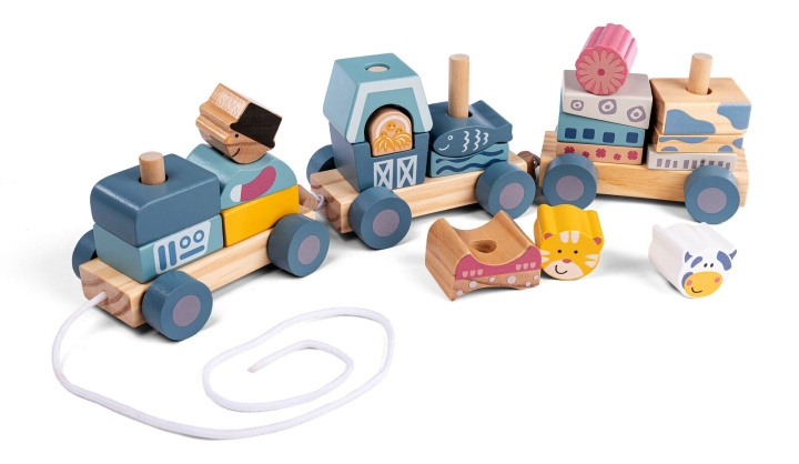 Wood Beez Wooden Train (55559) in the group TOYS, KIDS & BABY PRODUCTS / Baby toys / Activity toys at TP E-commerce Nordic AB (C87347)