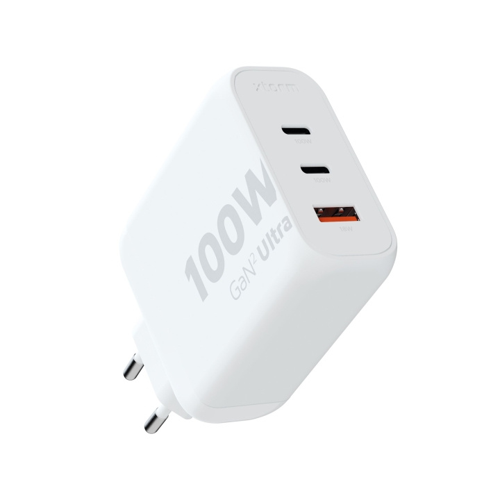 Xtorm 100W GaN2 Ultra Home Charger 2xUSB-C/USB-A White in the group SMARTPHONE & TABLETS / Chargers & Cables / Wall charger / Wall charger USB-C at TP E-commerce Nordic AB (C87389)