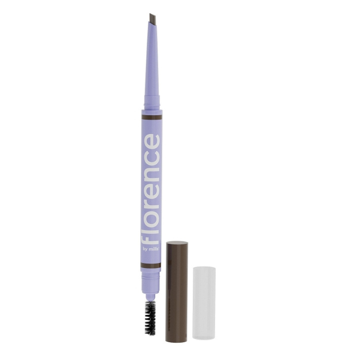 Florence by Mills Tint N Tame Eyebrow Pencil With Spoolie Dark brown in the group BEAUTY & HEALTH / Makeup / Eyes & Eyebrows / Brow pencils at TP E-commerce Nordic AB (C87768)