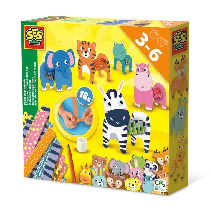 SES Creative Paper Strip Animals - (S14041) in the group TOYS, KIDS & BABY PRODUCTS / Toys / Crafts at TP E-commerce Nordic AB (C87912)