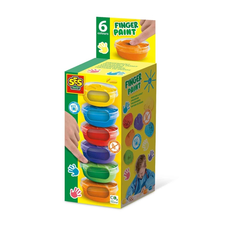 SES Creative Fingerpaint 6x45ml - (S00398) in the group TOYS, KIDS & BABY PRODUCTS / Toys / Draw & Count at TP E-commerce Nordic AB (C87919)