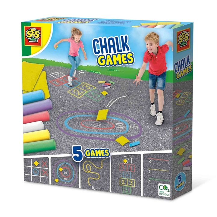 SES Creative Playground Chalk Games - (S02207) in the group TOYS, KIDS & BABY PRODUCTS / Outdoor toys / Garden toys at TP E-commerce Nordic AB (C87920)