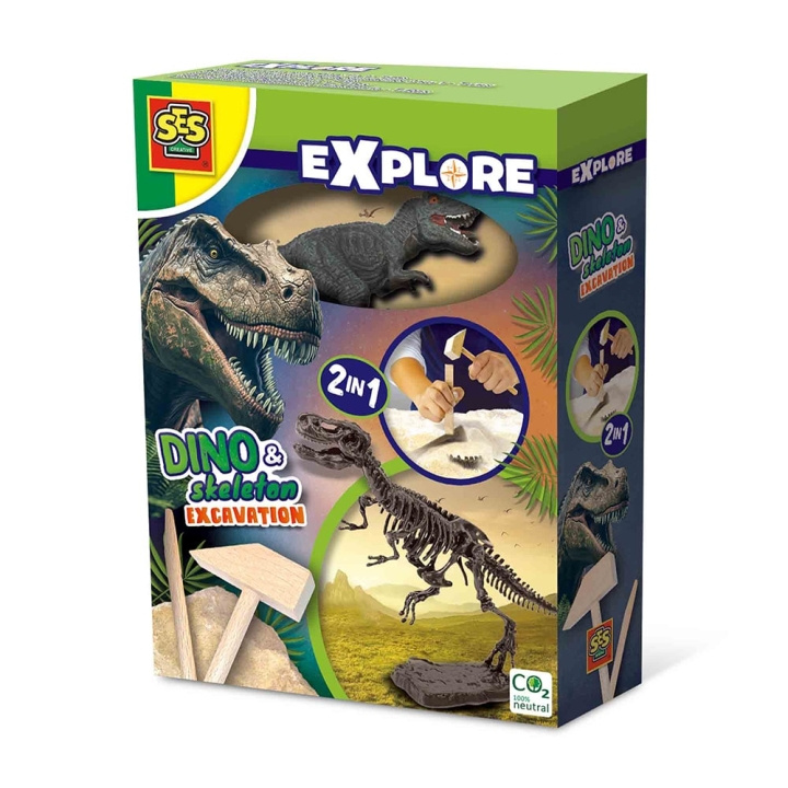 SES Creative Excavation - Dino and Skeleton 3 assorted - (S25090) in the group TOYS, KIDS & BABY PRODUCTS / Toys / Experiment & DIY at TP E-commerce Nordic AB (C87929)