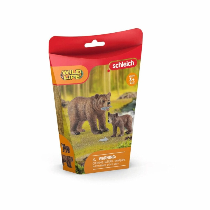 Schleich Wild Life - Grizzly Bear Mother With Cub (42473) in the group TOYS, KIDS & BABY PRODUCTS / Toys / Figures, Miniatures & accessories at TP E-commerce Nordic AB (C87959)